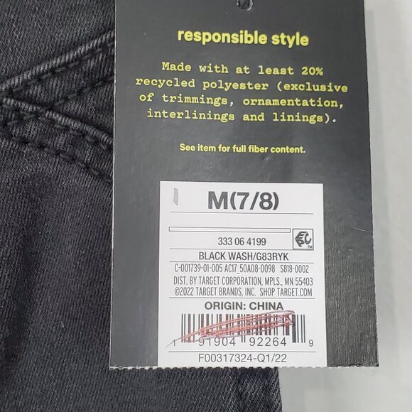 Art Class Girls Black Wash Stretchy Denim Jean Pencil Skirt NEW NWT Size M (7/8) - Picture 10 of 11